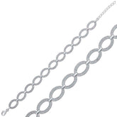 Silver Oval Stone Women's Bracelet